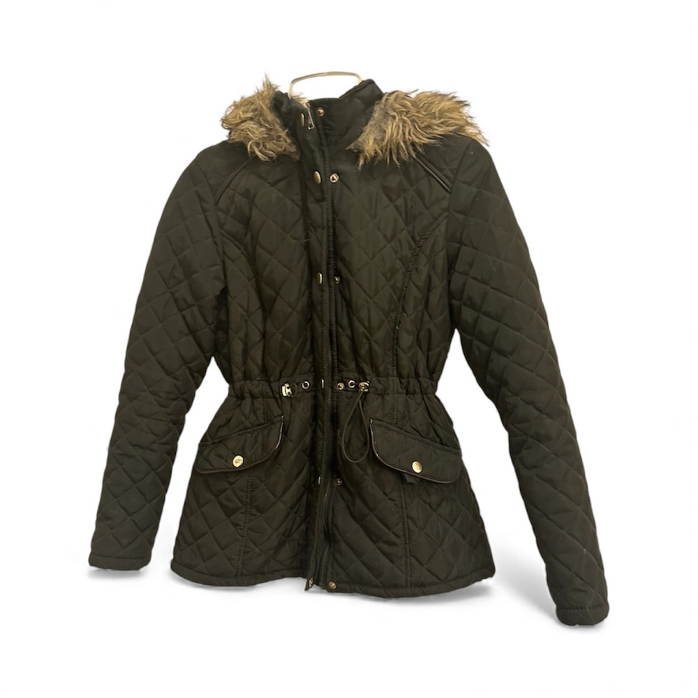 Jason Maxwell Jacket with Faux Fur Hood (M)